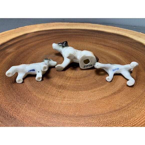 Vintage Japan Porcelian Dog Figurines Trio - Picture 6 of 11